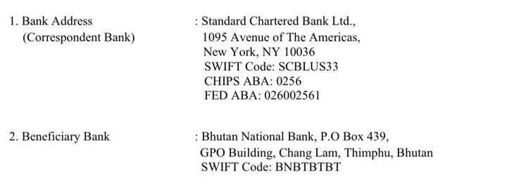 Bank Details